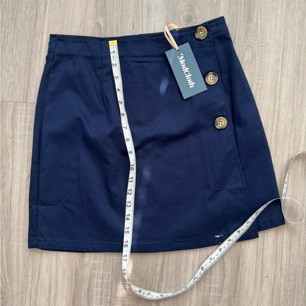 ModCloth Women's Navy Blue Button Skirt - Picture 7 of 7